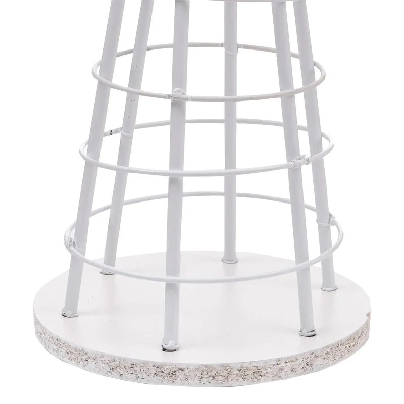 Arbre décoratif sapin de Noël décoratif en métal à personnaliser décoration intérieure 60 cm blanc 04_0009011