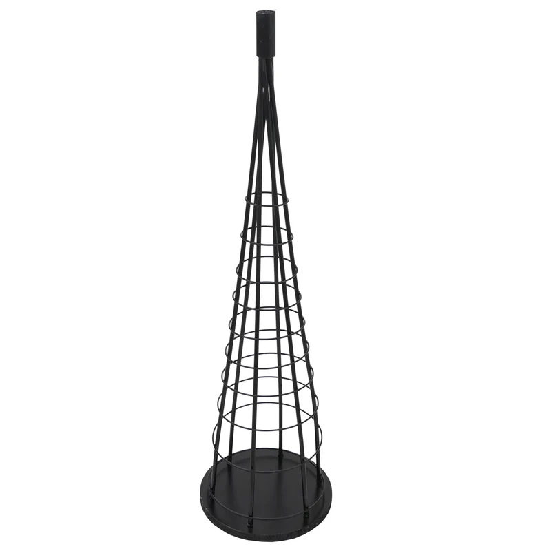 Arbre décoratif sapin de Noël décoratif en métal à personnaliser décoration intérieure 90 cm noir 04_0009008