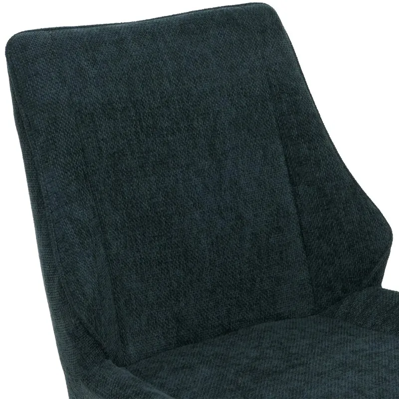 Lot de 2 chaises de salle à manger moderne pivotantes confortables 88 x 55 x 62 cm en chenille vert 04_0009416