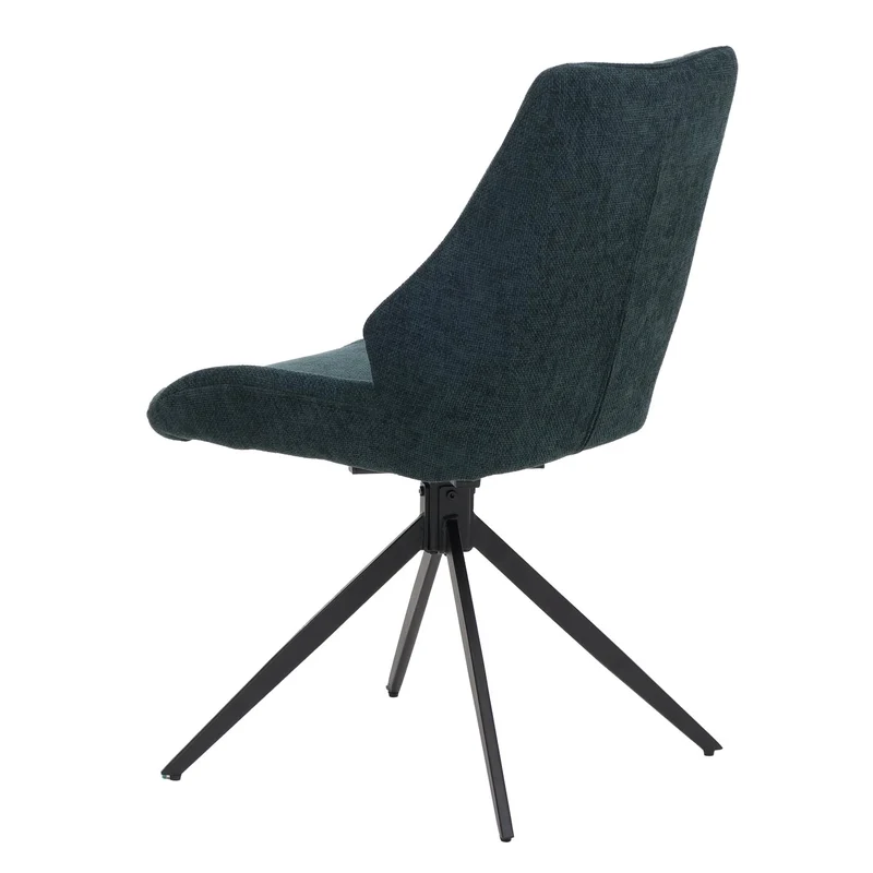 Lot de 2 chaises de salle à manger moderne pivotantes confortables 88 x 55 x 62 cm en chenille vert 04_0009416