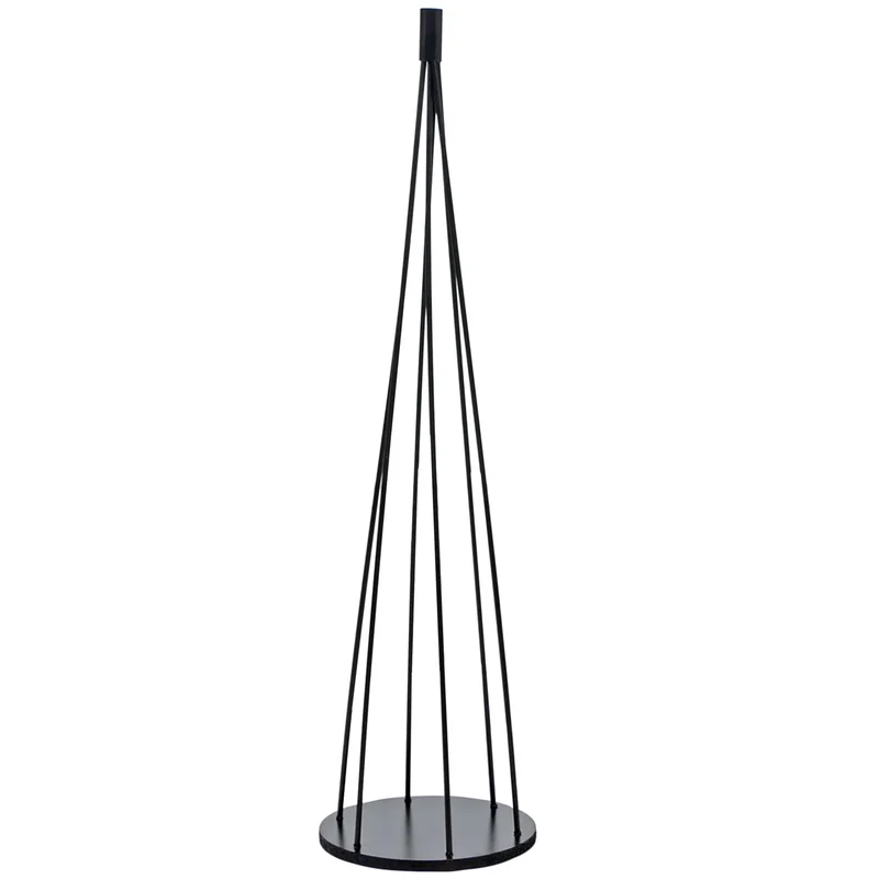 Arbre décoratif sapin de Noël décoratif en métal à personnaliser décoration intérieure 115 cm noir 04_0009004