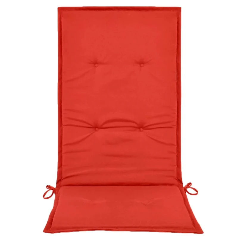Lot de 2 coussins de chaise de jardin en tissu rouge 120x50x3 cm DEC021549
