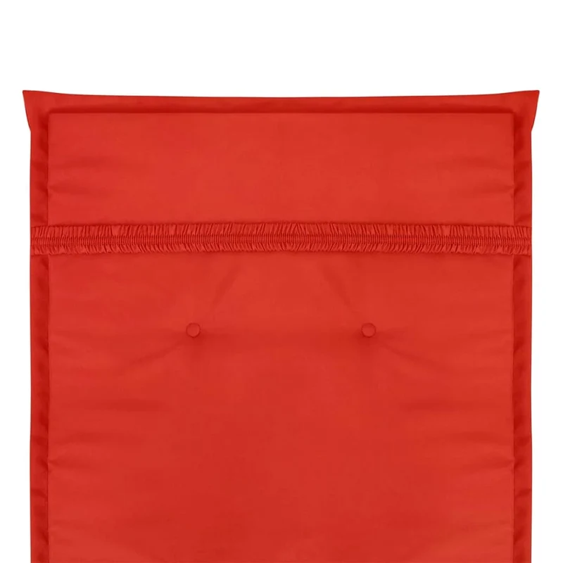 Lot de 2 coussins de chaise de jardin en tissu rouge 120x50x3 cm DEC021549