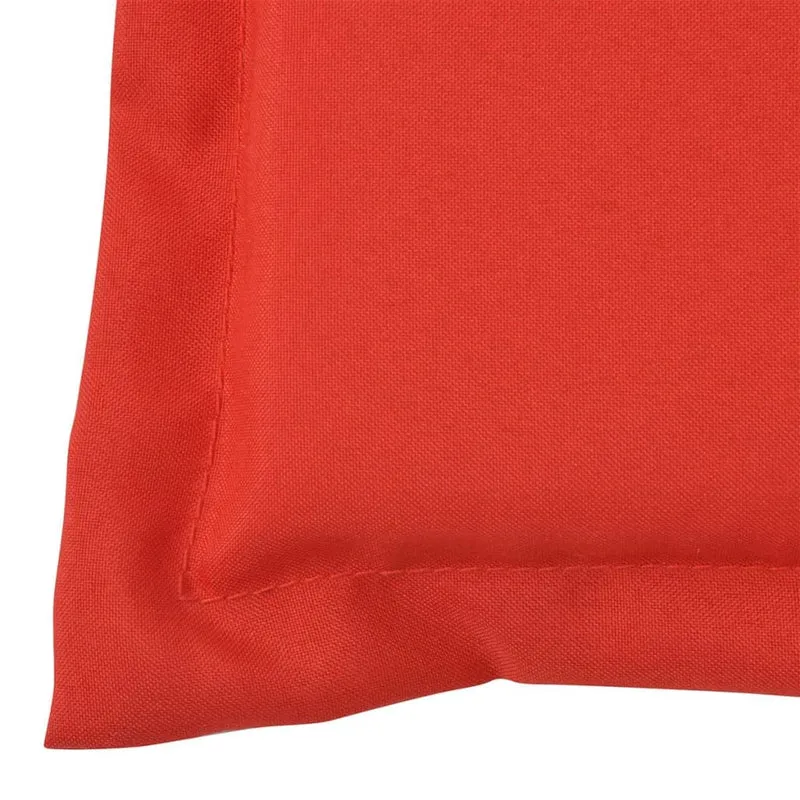 Lot de 2 coussins de chaise de jardin en tissu rouge 120x50x3 cm DEC021549