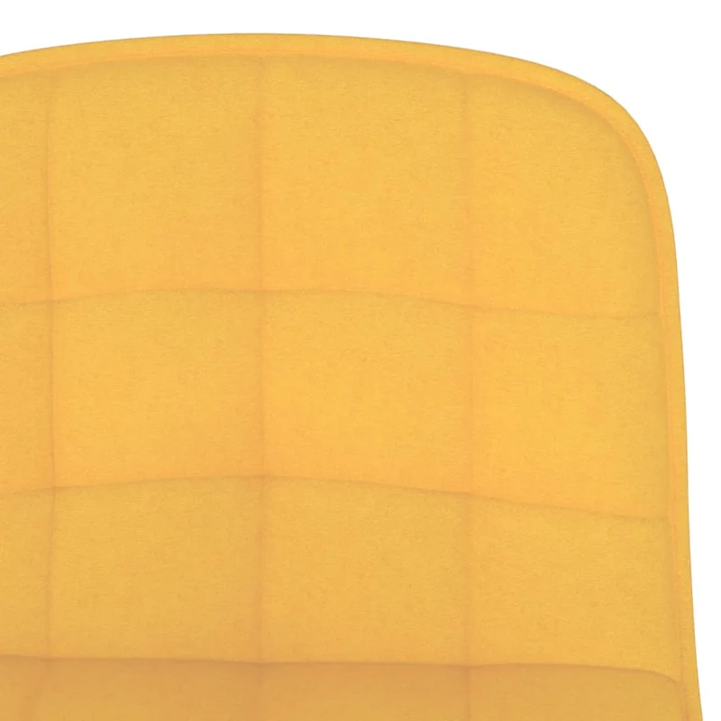Lot de 2 tabourets de bar chaises hautes en tissu jaune cadre en acier DEC029759