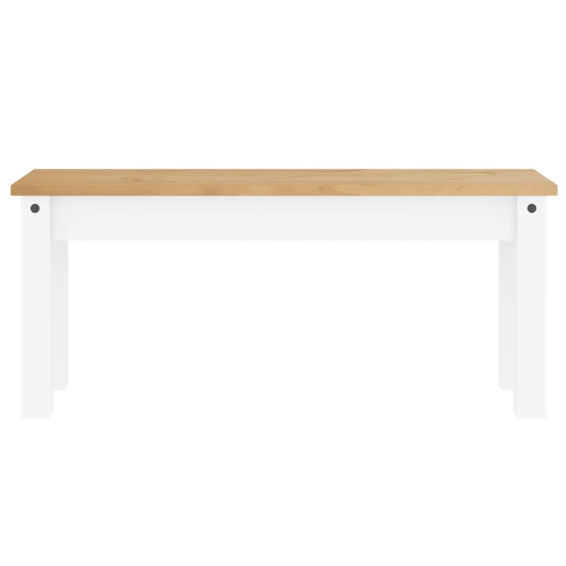 Banc de salle à manger banc d'entrée ou couloir 105 x 30 x 45 cm en bois de pin blanc DEC025030