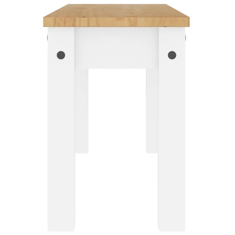 Banc de salle à manger banc d'entrée ou couloir 105 x 30 x 45 cm en bois de pin blanc DEC025030