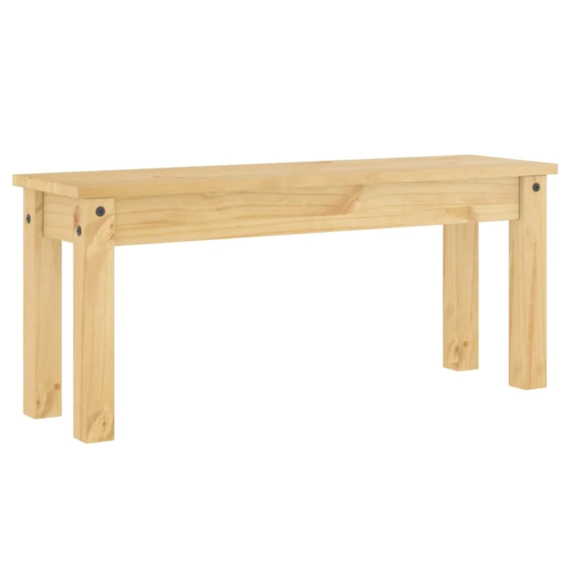 Banc de salle à manger design rustique 105 x 30 x 45 cm en bois massif de pin DEC025029