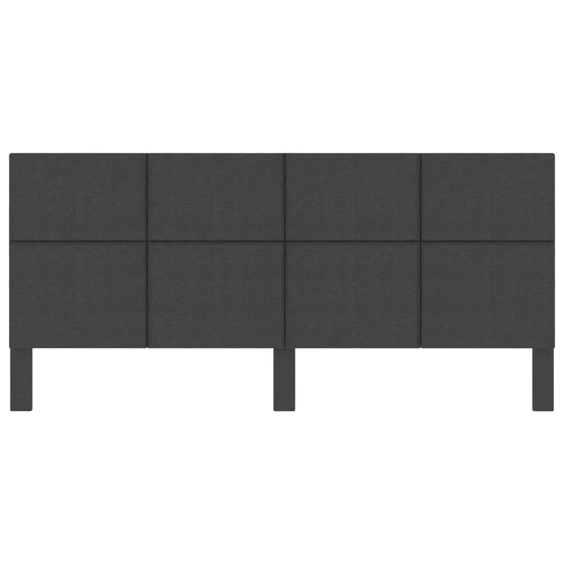 Tête de lit accessoire couchage chambre à coucher meuble 200 x 200 cm tissu gris foncé TDL0203149