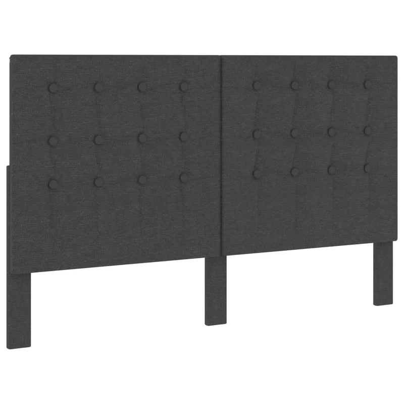 Tête de lit accessoire couchage chambre à coucher meuble touffetée 180 x 200 cm tissu gris foncé TDL0201993