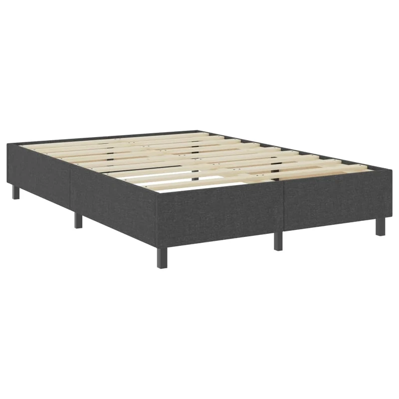 Sommier à lattes sur pieds cadre de lit 180 x 200 cm tissu gris TDL0208030