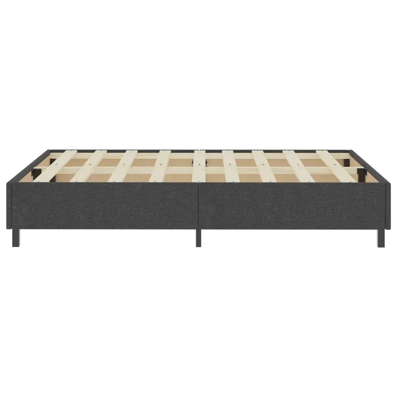 Sommier à lattes sur pieds cadre de lit 180 x 200 cm tissu gris TDL0208030