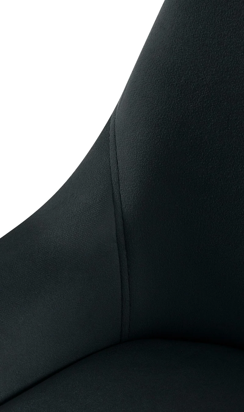 Chaise de salle à manger x1 élégance confort design moderne en velours noir structure métallique noir 10_0007457