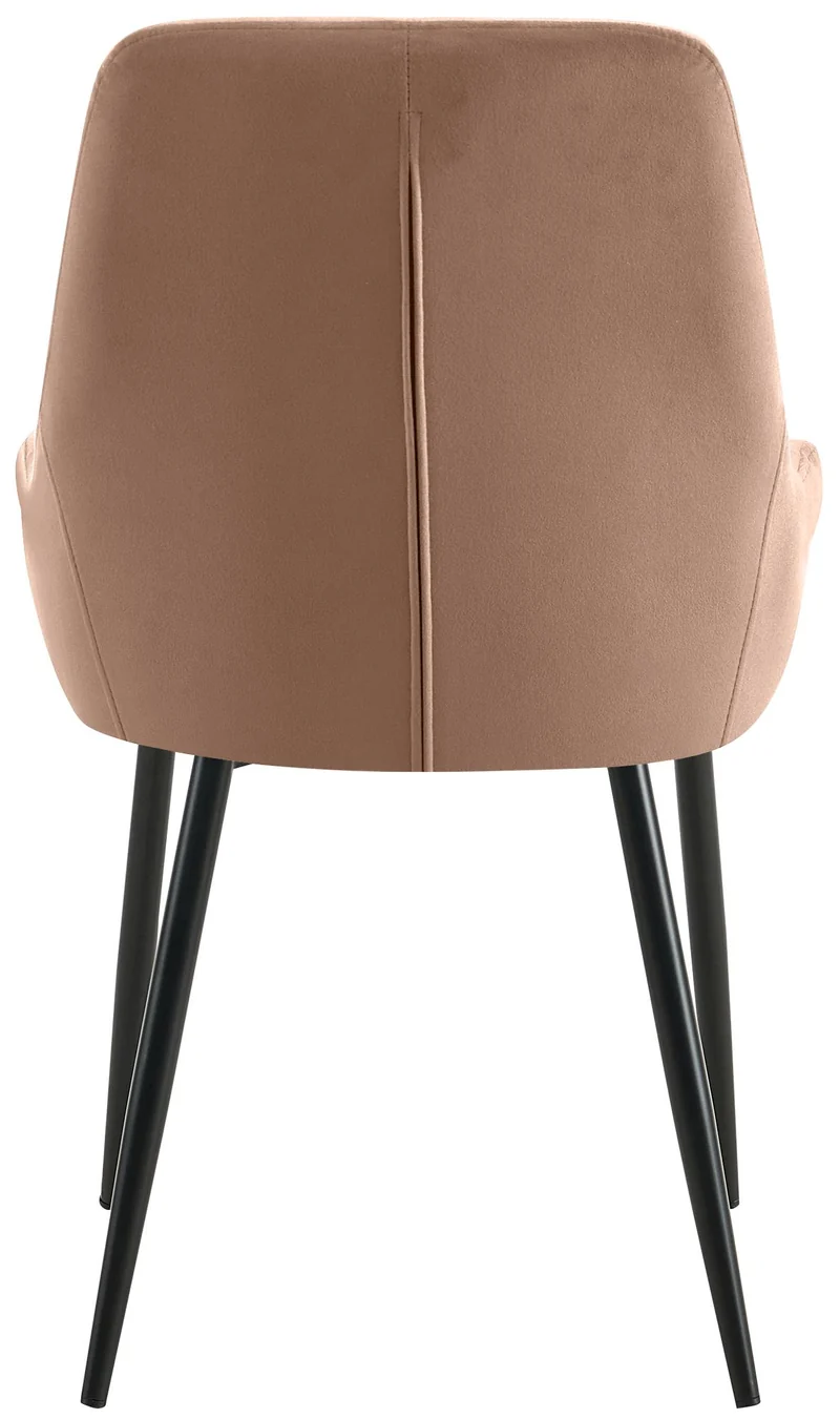 Lot de 2 chaises de salle à manger élégance confort design moderne en velours marron structure métallique noir 10_0007630