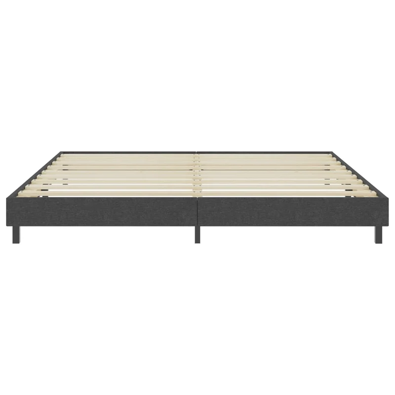 Sommier à lattes sur pieds cadre de lit 200x200 cm tissu gris TDL0208027