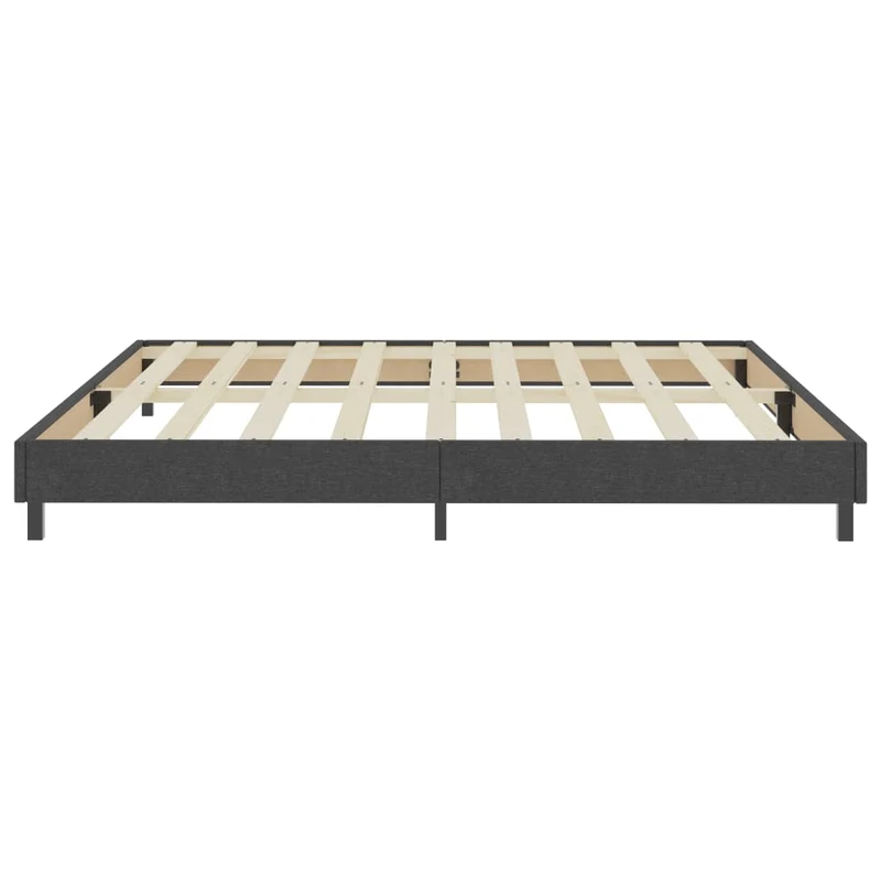 Sommier à lattes sur pieds cadre de lit 200x200 cm tissu gris TDL0208027