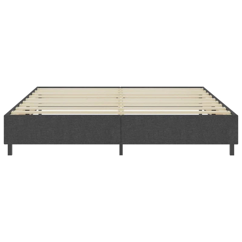Sommier à lattes sur pieds cadre de lit 200x200 cm tissu gris TDL0208028