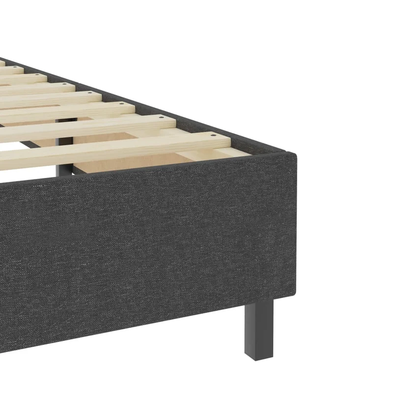 Sommier à lattes sur pieds cadre de lit 200x200 cm tissu gris TDL0208028
