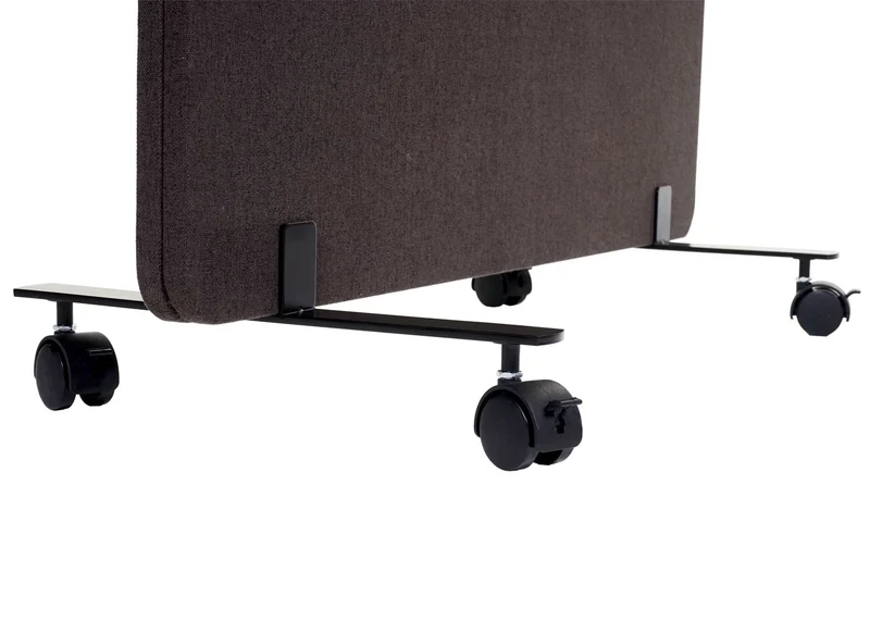 Cloison acoustique paravent de bureau séparateur de pièce tableau d'affichage à double paroi 127x80 cm en tissu marron-gris 04_0006426