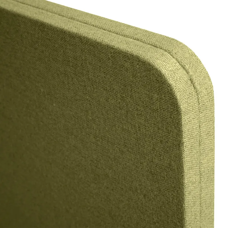 Cloison acoustique double paroi paravent de bureau séparateur de pièce panneau d'affichage tissu vert 167x80 cm 04_0006424