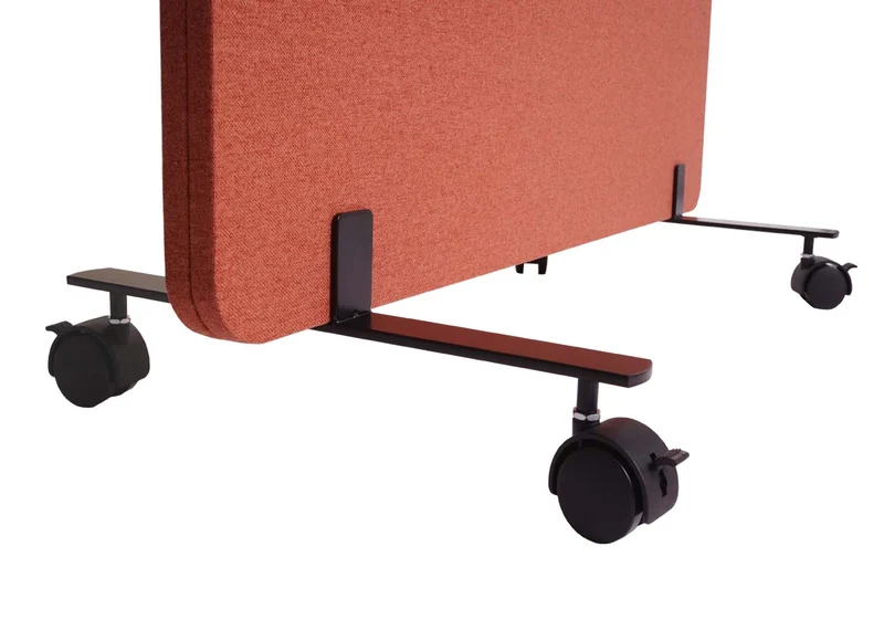 Cloison acoustique à double paroi paravent de bureau séparateur de pièce panneau d'affichage tissu marron 127x80 cm 04_0006425