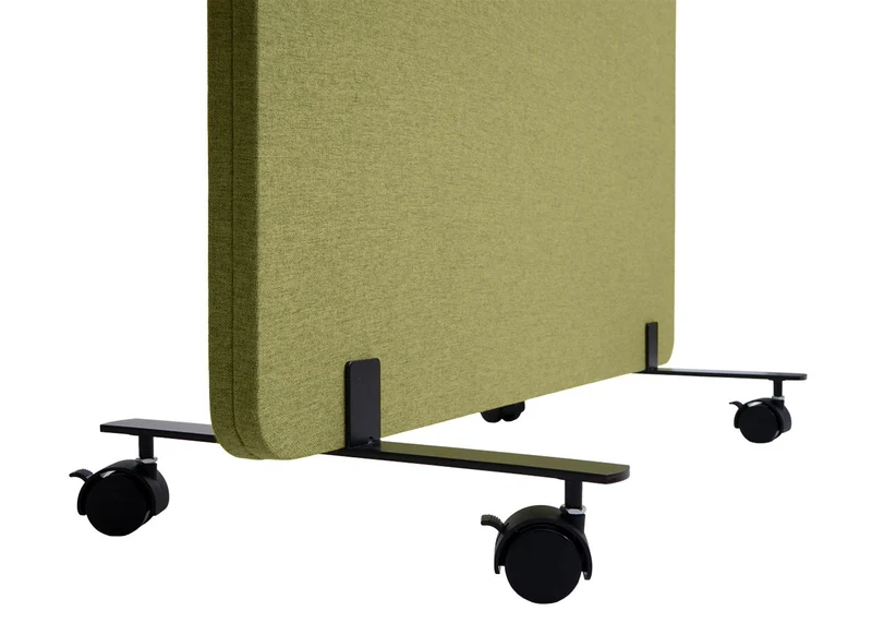 Cloison acoustique à double paroi paravent de bureau séparateur de pièce panneau d'affichage tissu/textile 127x80 cm vert 04_0006418