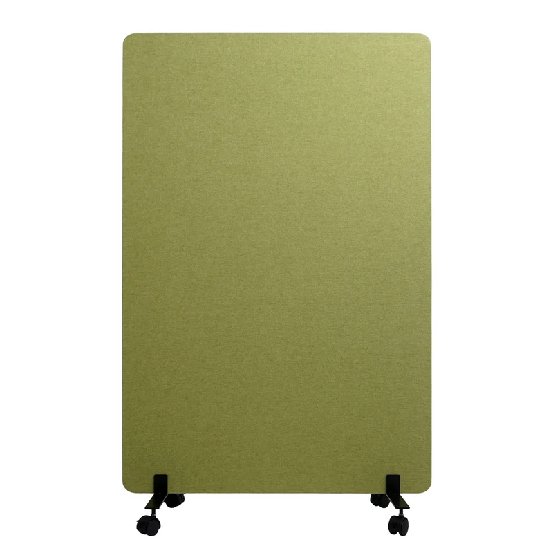 Cloison acoustique à double paroi paravent de bureau séparateur de pièce panneau d'affichage tissu/textile 127x80 cm vert 04_0006418