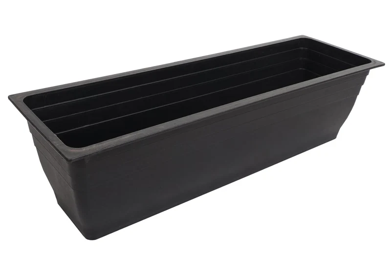 Lot de 2 jardinières bacs à plantes pour extérieur en bois d'acacia marron 04_0007412
