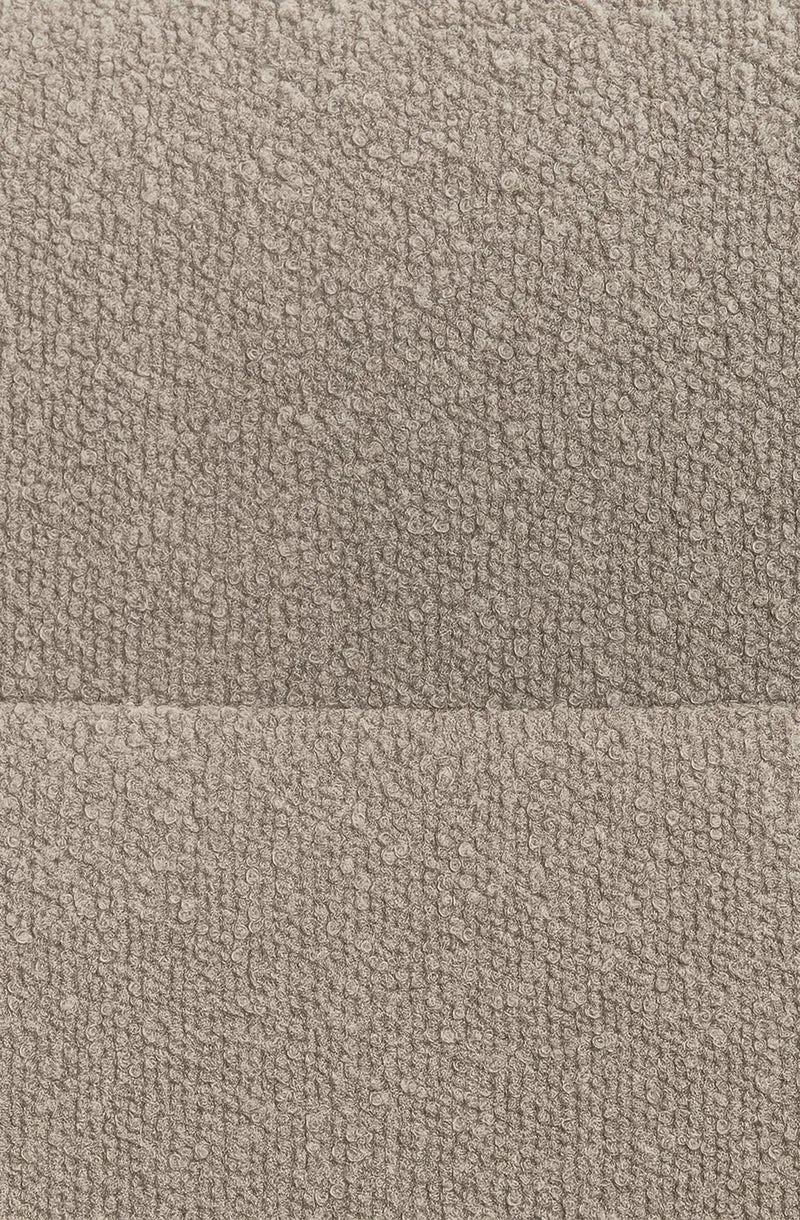 Chaise de salle à manger siège pivotant 360° en tissu taupe avec accoudoirs et piètement métal noir 10_0007252