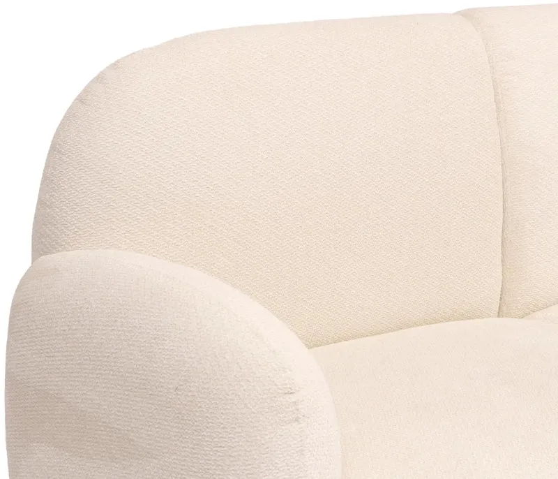 Canapé 2 places lounge avec accoudoirs design moderne formes arrondies 2 places en tissu chenille crème 04_0009023
