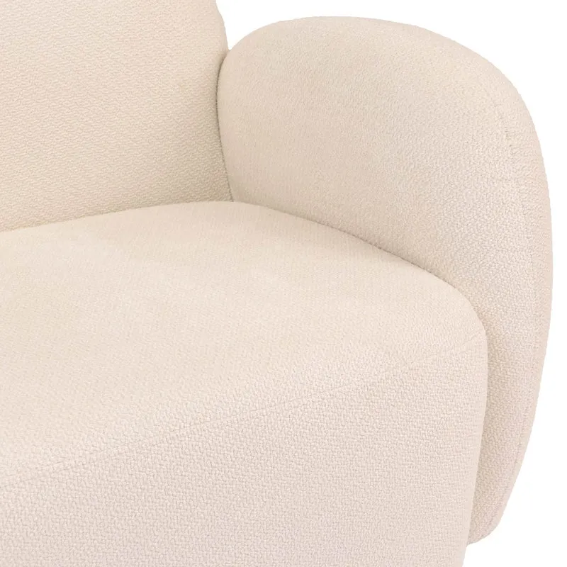 Canapé 2 places lounge avec accoudoirs design moderne formes arrondies 2 places en tissu chenille crème 04_0009023