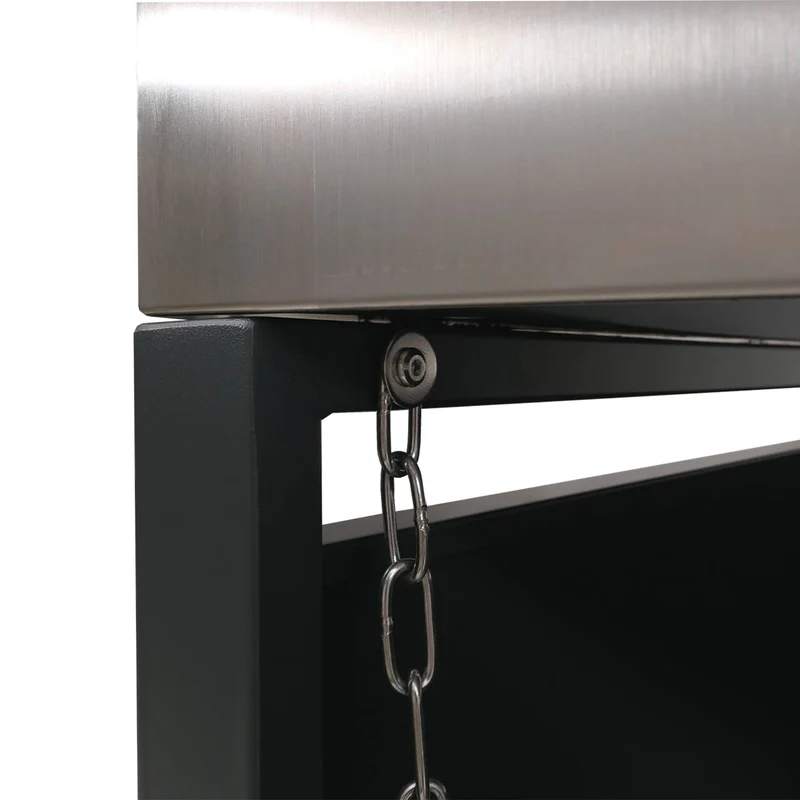 Cache-poubelle abri pour 1 bac à déchets avec bac à plantes 125x68x84 cm en métal anthracite 04_0009340