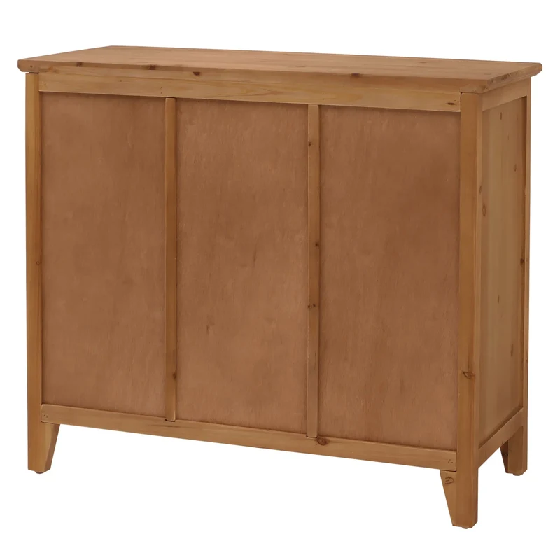 Commode meuble de rangement style apothicaire avec 8 tiroirs et compartiments design vintage shabby avec porte aspect volet 04_0009125
