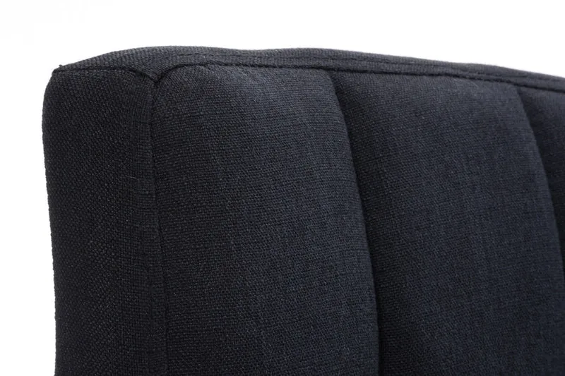 Tabouret de bar x1 avec repose-pieds hauteur réglable design moderne en tissu noir 10_0000055