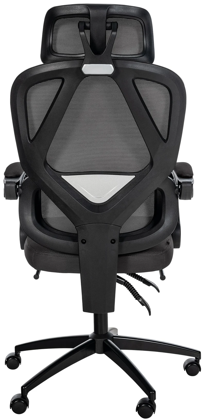 Fauteuil de bureau ergonomique avec appui-tête réglable soutien lombaire et repose-pieds extensible en maille noir BUR10706