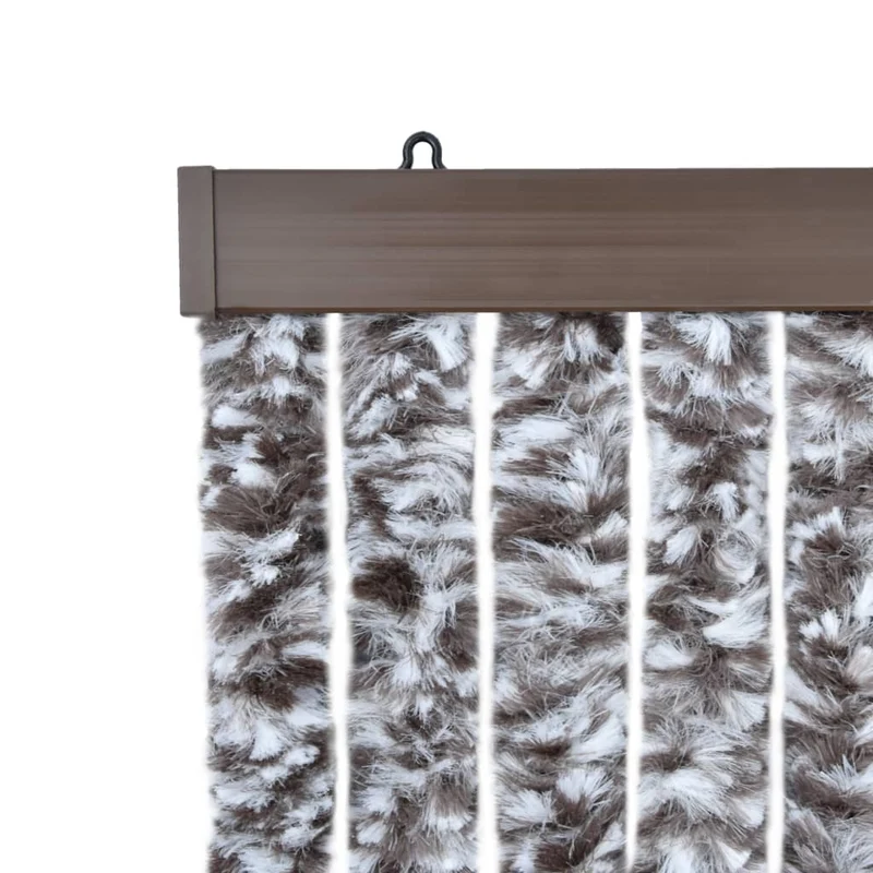 Rideau contre insectes moustiquaire Marron et beige 56 x 185 cm Chenille DEC022178