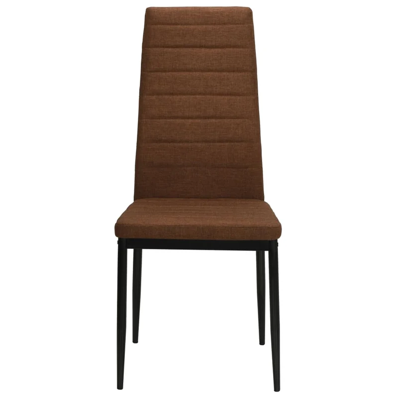 Lot de 4 chaises de salle à manger design contemporain cuisine en tissu marron CDS021736