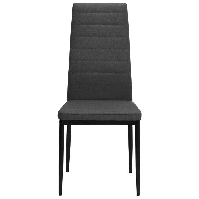 Lot de 6 chaises de salle à manger cuisine design contemporain tissu gris foncé CDS022444