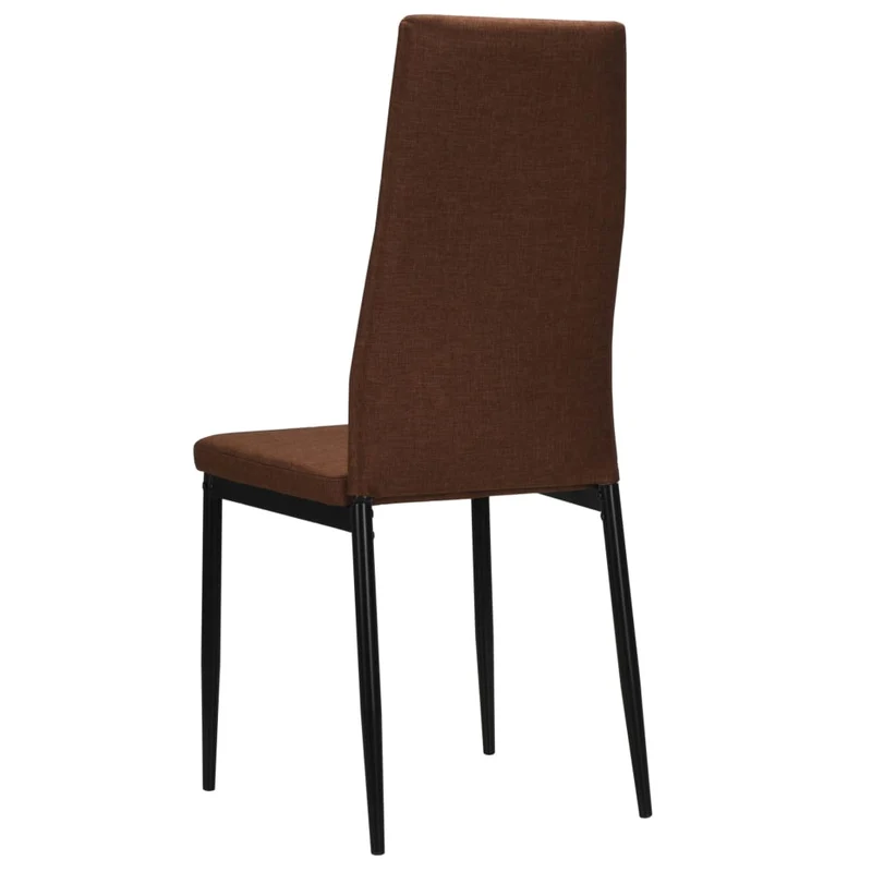 Lot de 6 chaises de salle à manger cuisine style moderne en tissu marron CDS022624