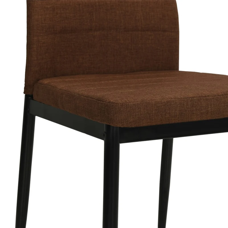 Lot de 6 chaises de salle à manger cuisine style moderne en tissu marron CDS022624