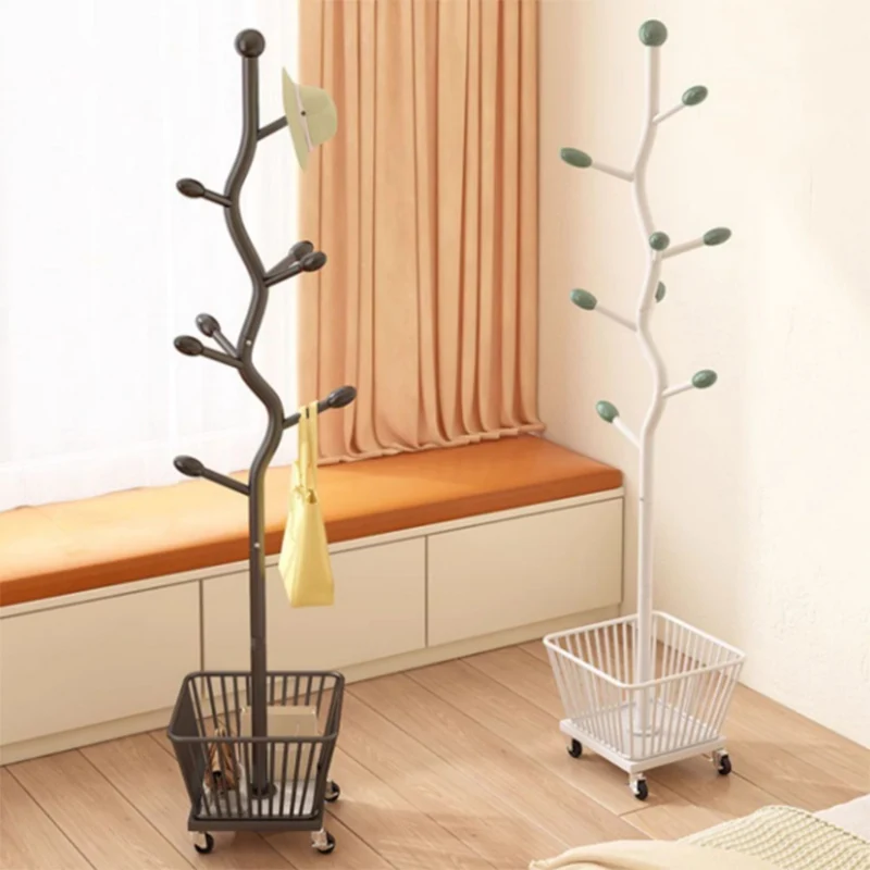 Modern Art Deco Cactus Carbon Steel 1-Basket Movable Storage Cabinet For Bedroom