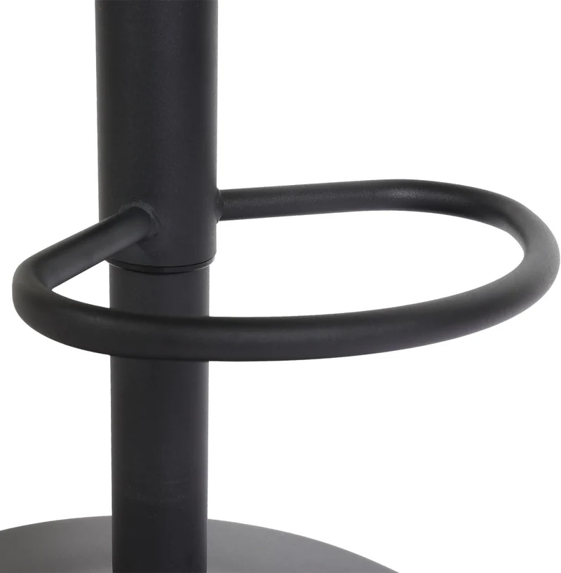 Lot de 2 tabourets de bar chaise haute avec accoudoir repose-pieds rotatif en tissu marron foncé base en fer noir TDB04091