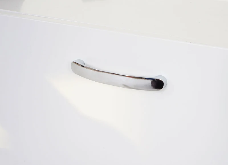 Meuble bas pour machine à laver avec tiroir avec tiroir 33 x 61 x 52 cm MDF et acier blanc 04_0007833