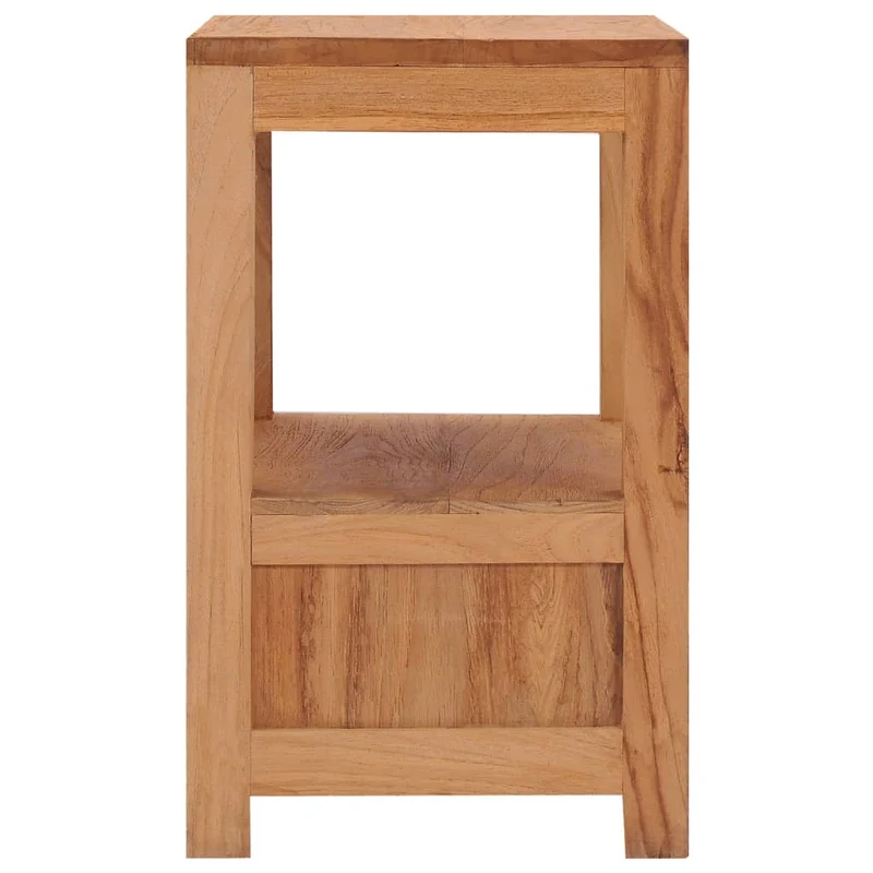 Table de chevet avec tiroir et étagère 40 x 30 x 50 cm bois de teck massif DEC032936