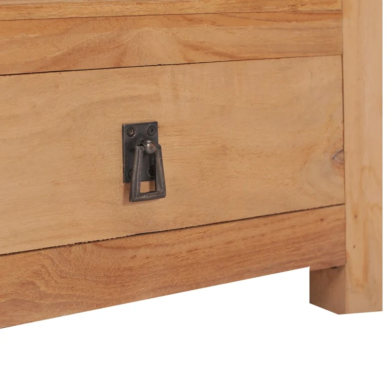Table de chevet avec tiroir et étagère 40 x 30 x 50 cm bois de teck massif DEC032936