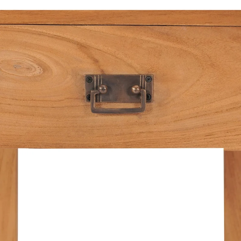 Table de chevet avc tiroir et étagère 35 x 35 x 50 cm bois de teck massif DEC032903