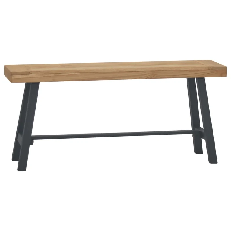 Banc design rustique 110 cm assise en bois massif de teck brun DEC024983