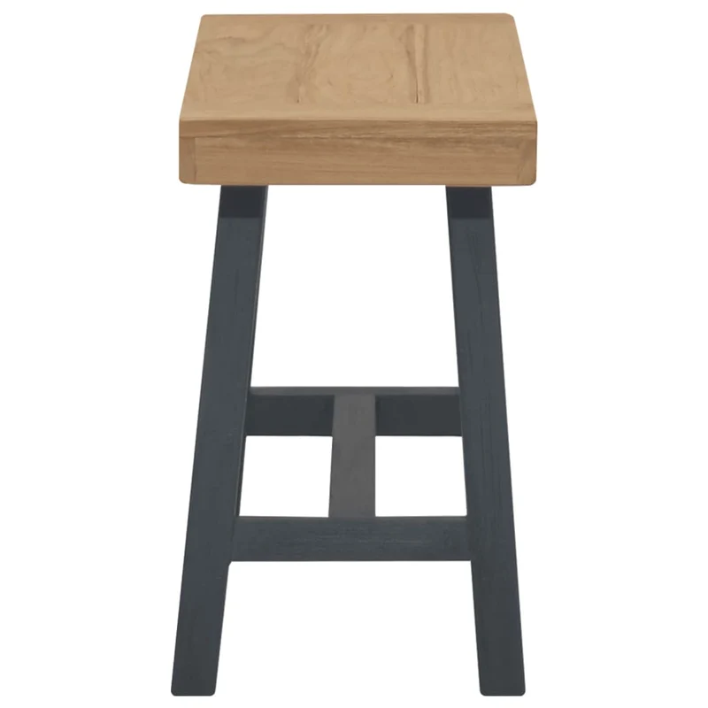 Banc support plantes assise design industriel 80 x 30 x 50 cm bois massif de teck brun DEC025001