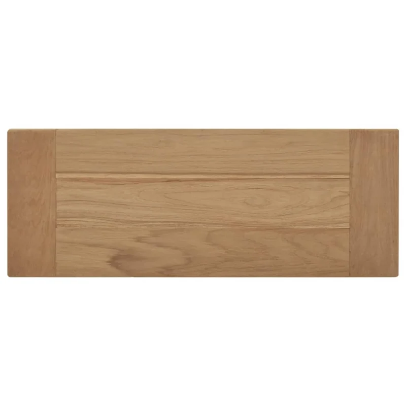 Banc support plantes assise design industriel 80 x 30 x 50 cm bois massif de teck brun DEC025001