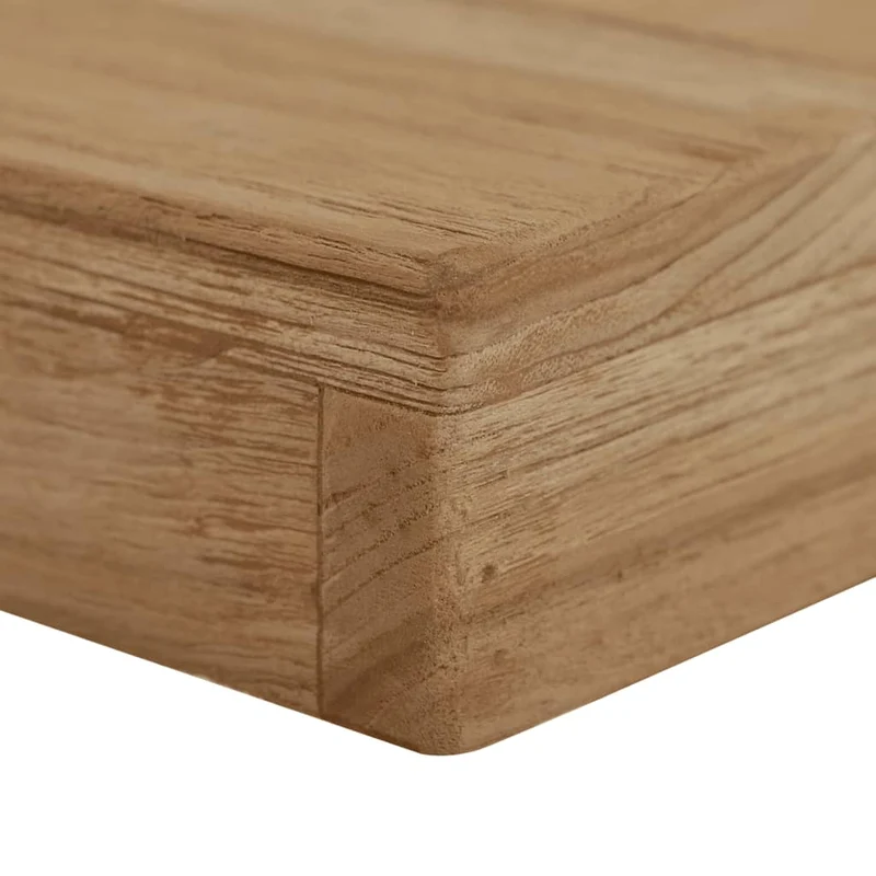 Banc support plantes assise design industriel 80 x 30 x 50 cm bois massif de teck brun DEC025001